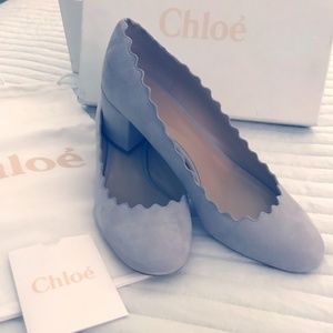 Chloé Lauren Scalloped Suede Pump